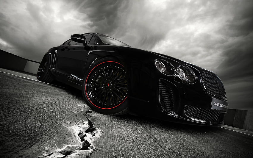 Samochód, szybki, czarny, mocny Tapeta HD