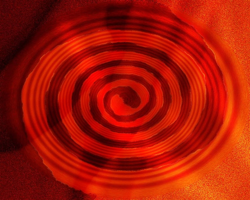 Dark and Light Burnt Orange Spiral HD wallpaper