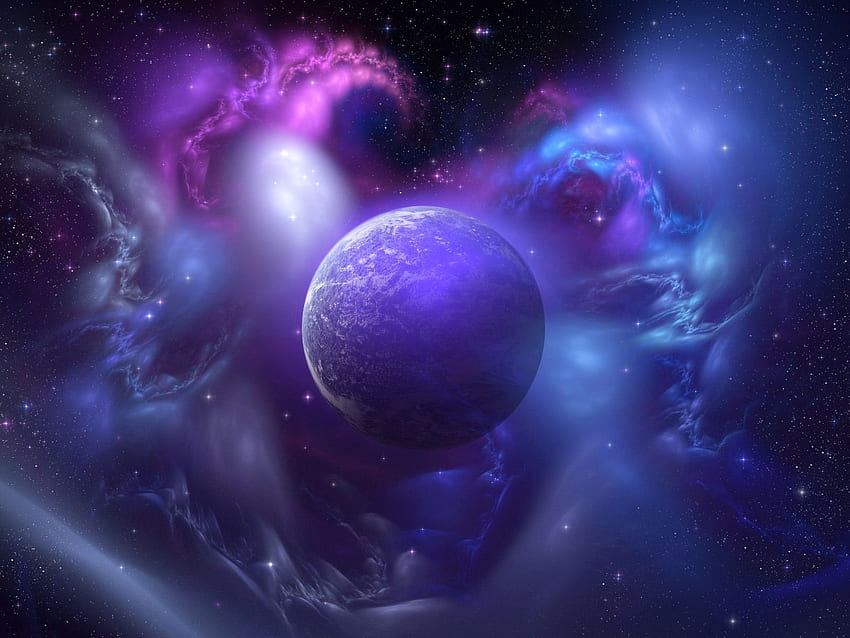 With open arms. and, Purple Galaxy HD wallpaper
