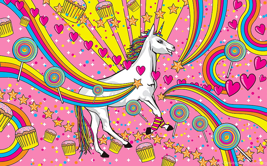 Unicorn Background Background, Pink Unicorn HD wallpaper