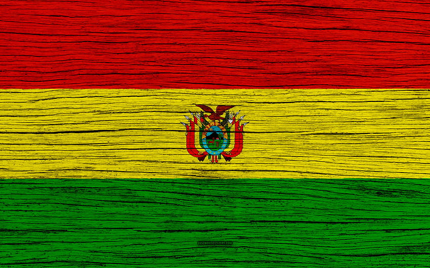 Flag of Bolivia, , South America, wooden texture, Bolivian flag, national symbols, Bolivia flag, art, Bolivia for with resolution . High Quality HD wallpaper