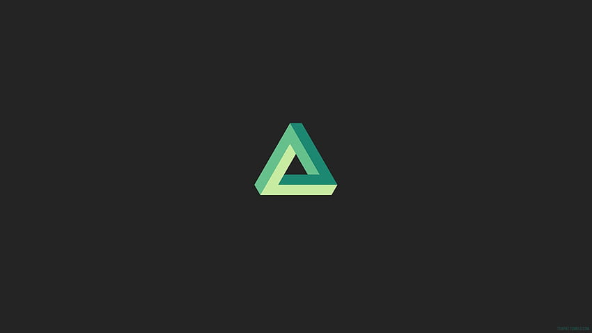 Triángulo de Penrose, Triángulo, Minimalismo, Gris, Triángulo minimalista fondo de pantalla