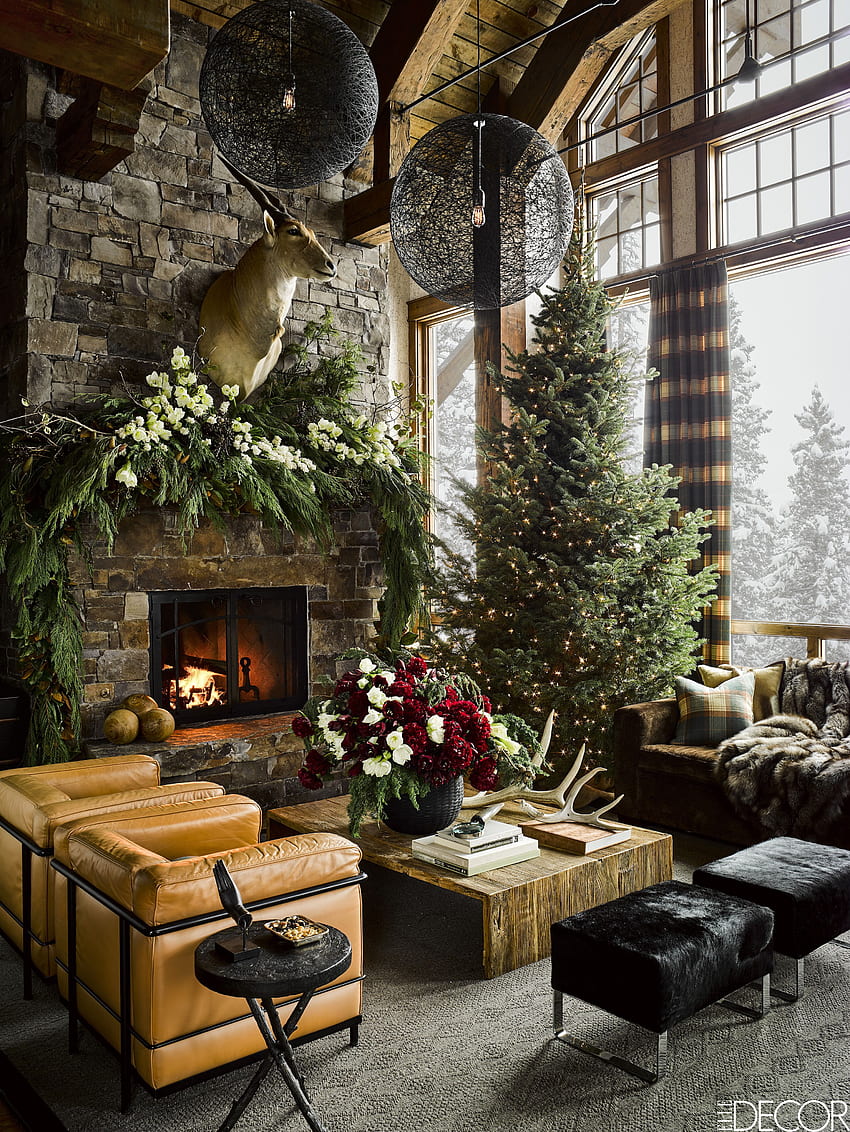 Ken Fulk Designs Cozy Montana Guesthouse - Mountain House Interior, Montana Christmas HD phone wallpaper
