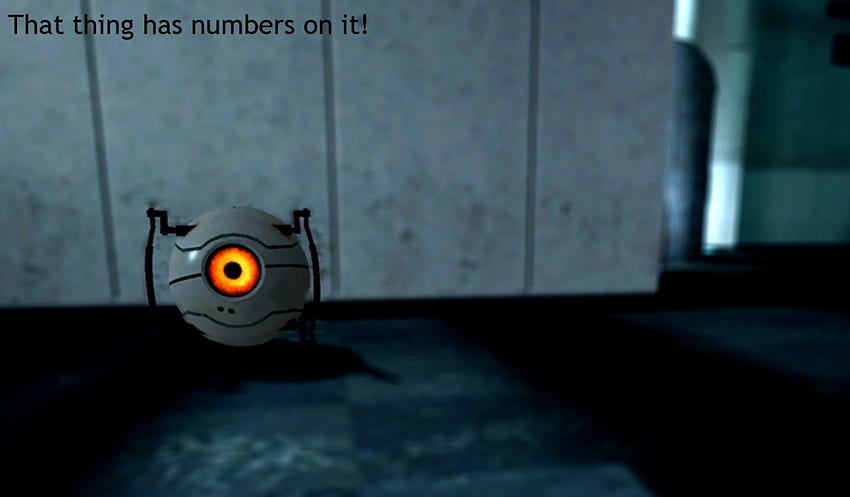 That thing has numbers on it!!, curiosity, portal, valve, glados HD wallpaper