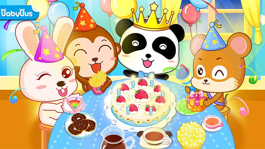 Baby Panda's Birtay Party за Android, Babybus HD тапет