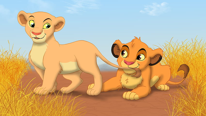 Simba e Nala o rei leão para pc tablet e celular, baby simba papel de parede HD