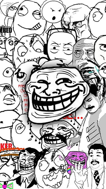Troll Face HD Wallpaper - Vibrant Meme Background by robokoboto