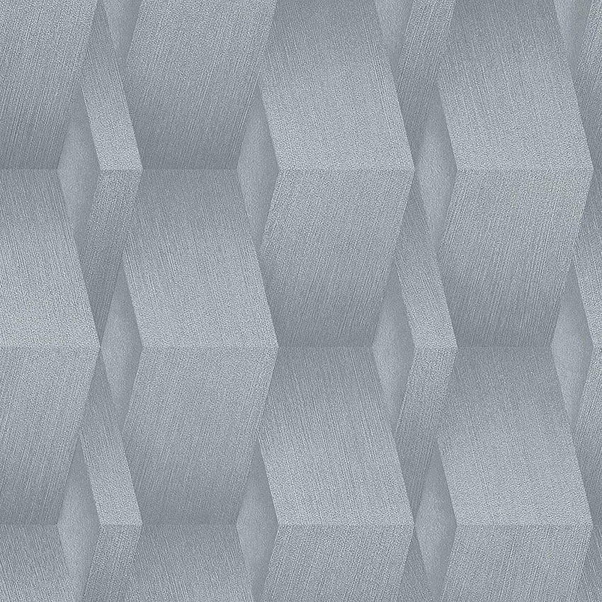 Erismann 3D Effect Geometric Textured Paste The Wall Silver 10046 10, Silver Textured HD phone wallpaper