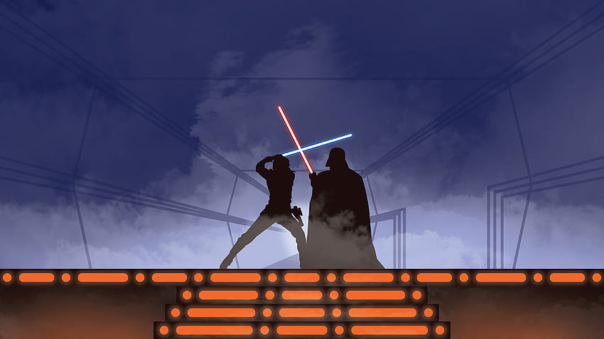 Star Wars: The Empire Strikes Back, lotta, silhouette Sfondo HD