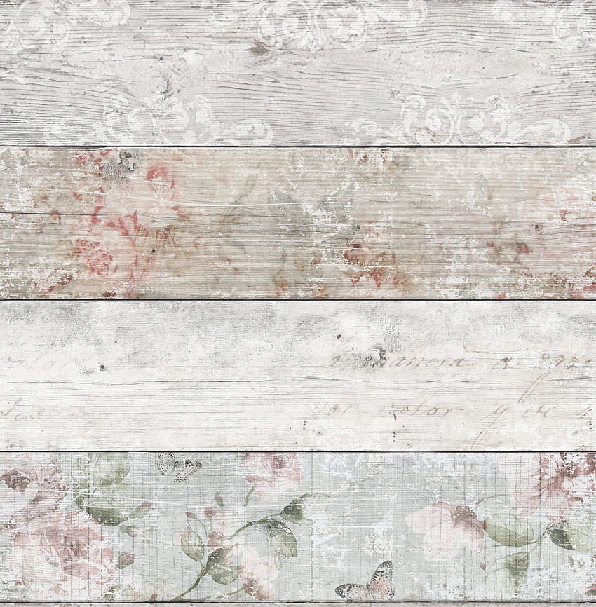 Grey & Pink Distressed Floral Wood Flat . Departments. DIY at B&Q. Distressed wood , How to distress wood, Wood, Wooden Floral HD phone wallpaper