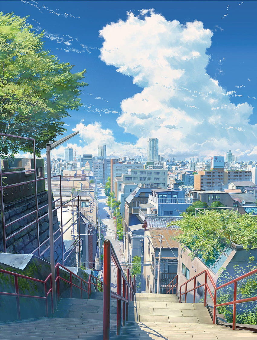 Escalier du sanctuaire Suga de l'anime Votre nom Fond d'écran de téléphone HD