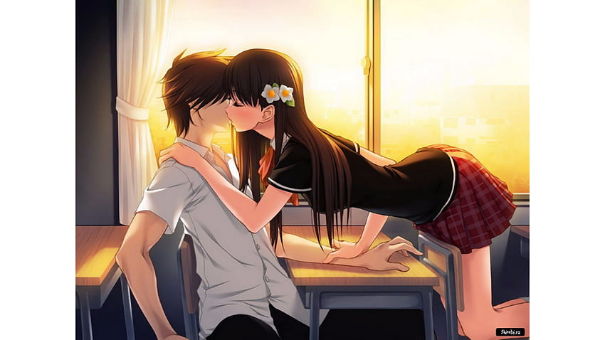 Love anime anime couple anime love couple cute couple divine kiss  kissing HD phone wallpaper  Peakpx