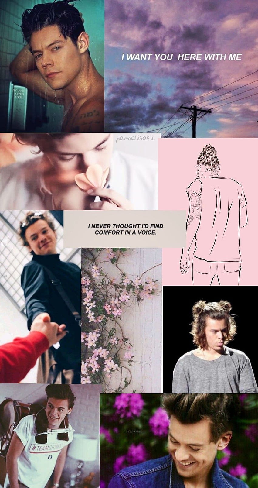 I made this Harry Styles and i think it turned out pretty good, Harry Styles Flower HD phone wallpaper