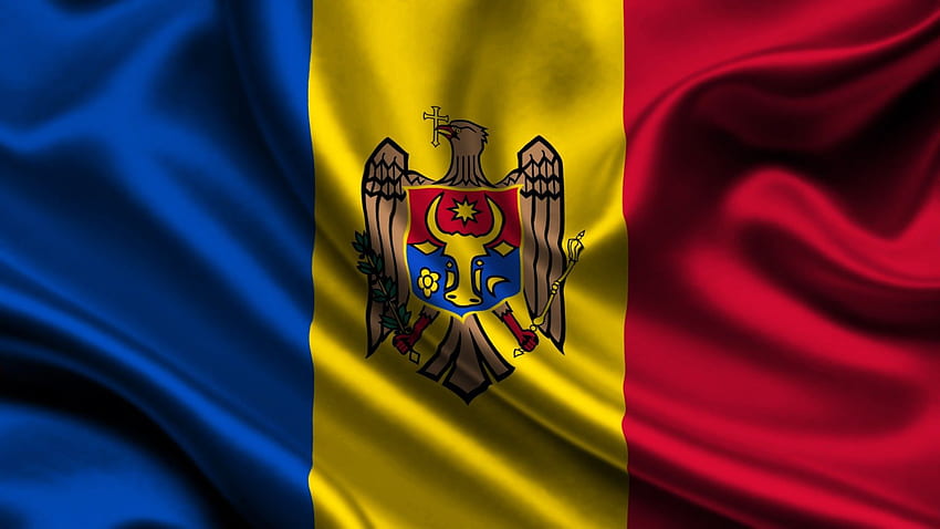 Flagge von Moldawien (mit ern). Himno Nacional, Banderas HD-Hintergrundbild