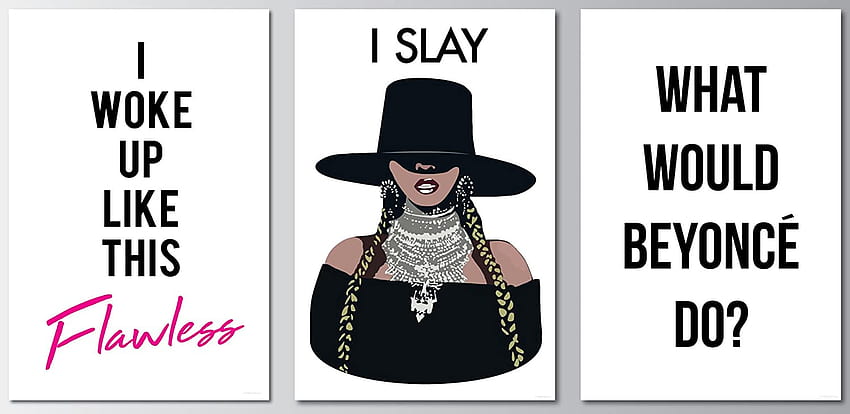 Oakley Graphics 3 plakaty - Beyoncé Flawless, I Slay, WWBD Art, Beyonce Flawless Tapeta HD