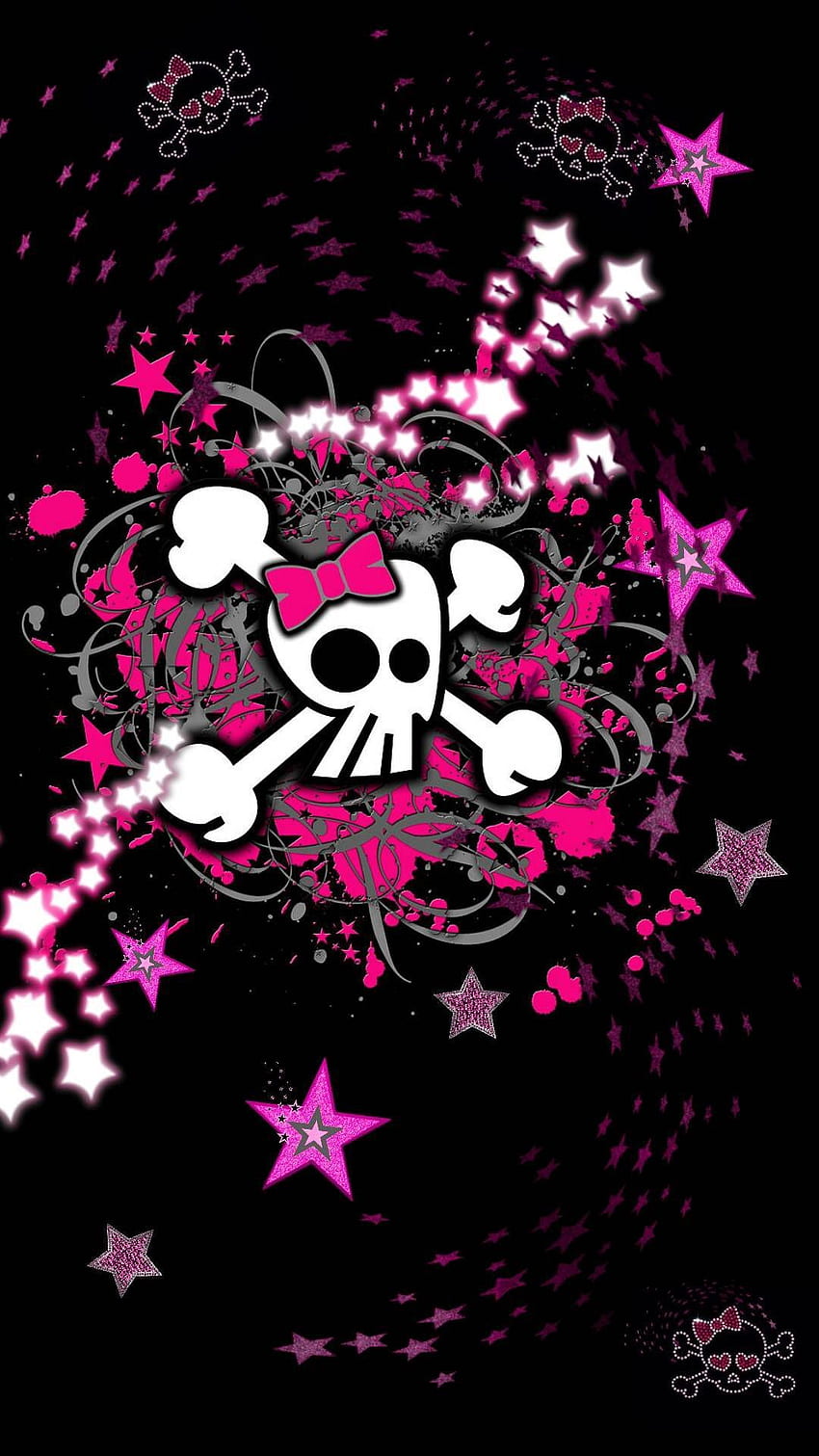Cute girly pink pink and black plaid skulls sugar skull HD phone  wallpaper  Peakpx
