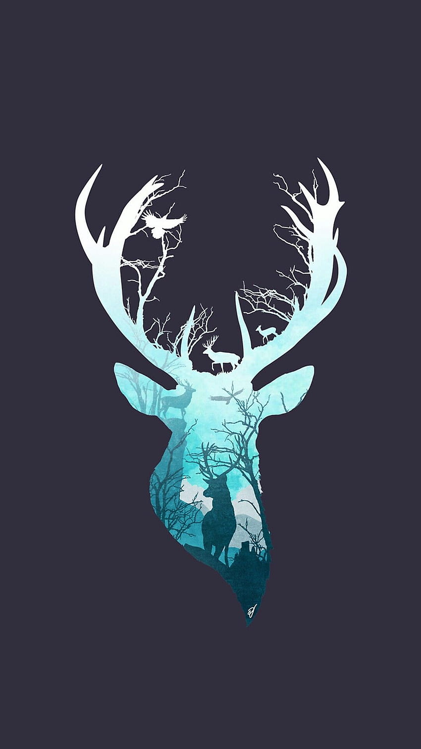 Cool Deer, Deer Geometric HD phone wallpaper