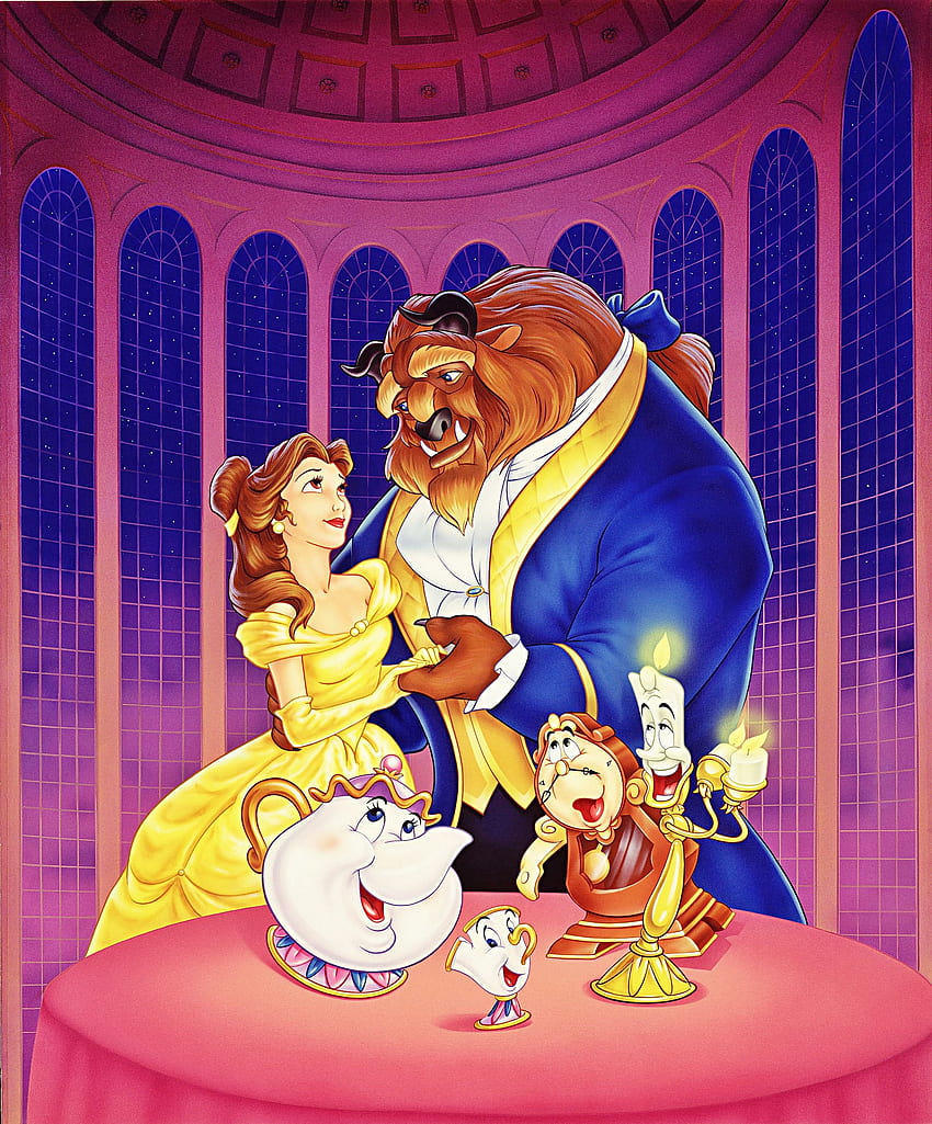 Walt Disney poster La bella e la bestia Sfondo del telefono HD
