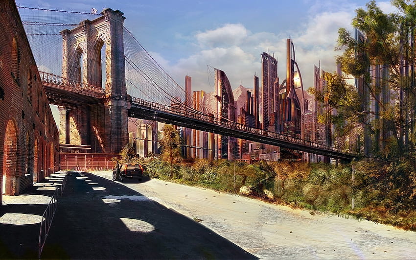 Landscape, Cities, Bridges, Architecture HD wallpaper