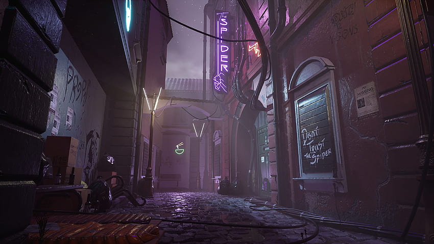 James Atkinson - Cyberpunk Alley Environment HD wallpaper