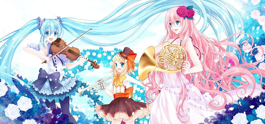 Kawaii Background , Cute Anime, Anime Trumpet HD wallpaper