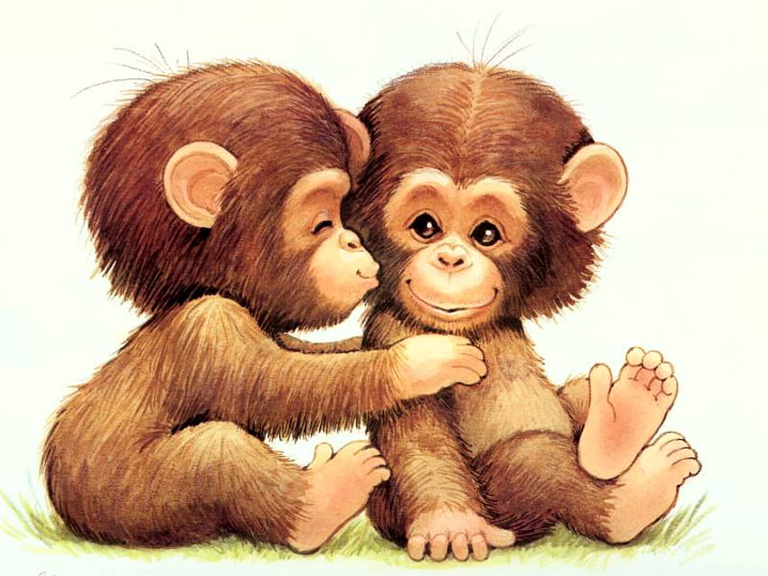 friendship monkeys, my, monkey, fans, for HD wallpaper