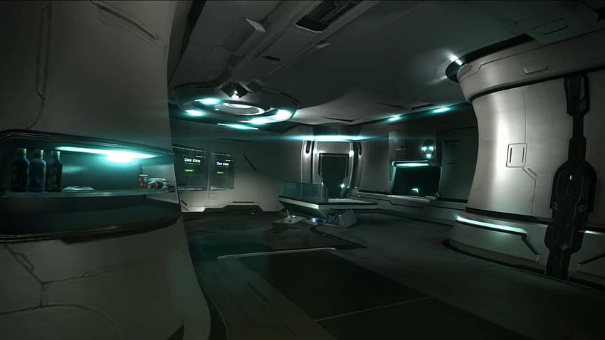 EVE ONLINE Sci-Fi-Spiel Spaceship Y4. . 169132. UP, Futuristisches Büro HD-Hintergrundbild
