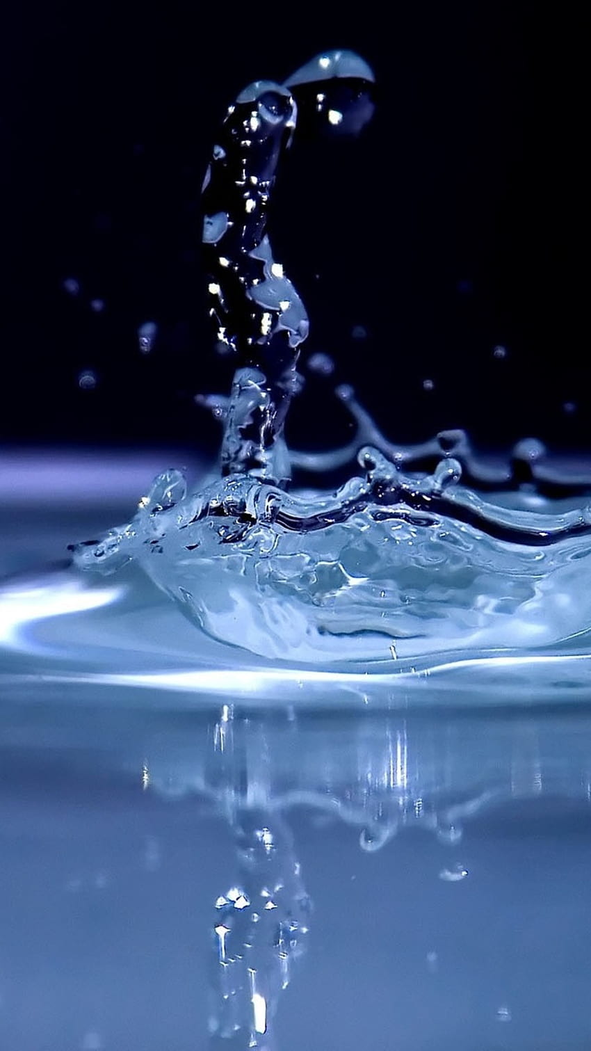 Wycięcie w kształcie kropli wody, Water Art, niebieski Tapeta na telefon HD