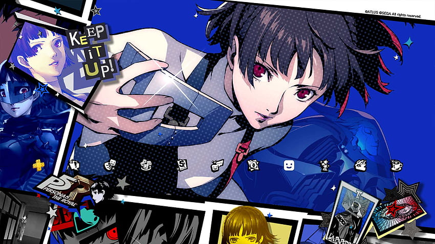 Persona Central – Vorschau auf die Persona 5 Royal-Designs für Yusuke, Makoto und Futaba aus der japanischen Version des Spiels HD-Hintergrundbild