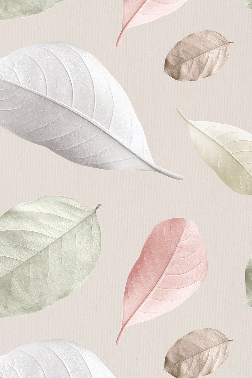 premium vector of Mix of pastel leaves design resource 2367153. Pastel background , Minimalist , Abstract iphone HD phone wallpaper