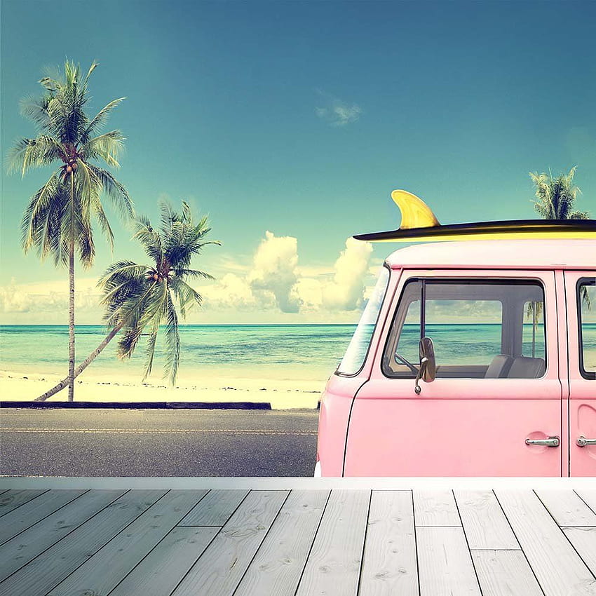 Beach VW Van, Hippie Beach HD phone wallpaper
