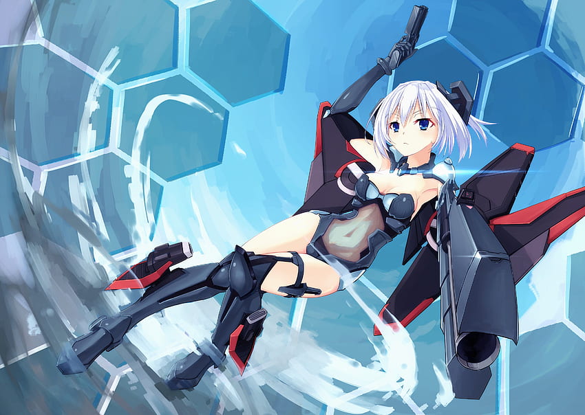 Aoi Kao Lsz Armor Bodysuit Breasts Cleavage Date A Live Mechagirl Sky Tobiichi Origami