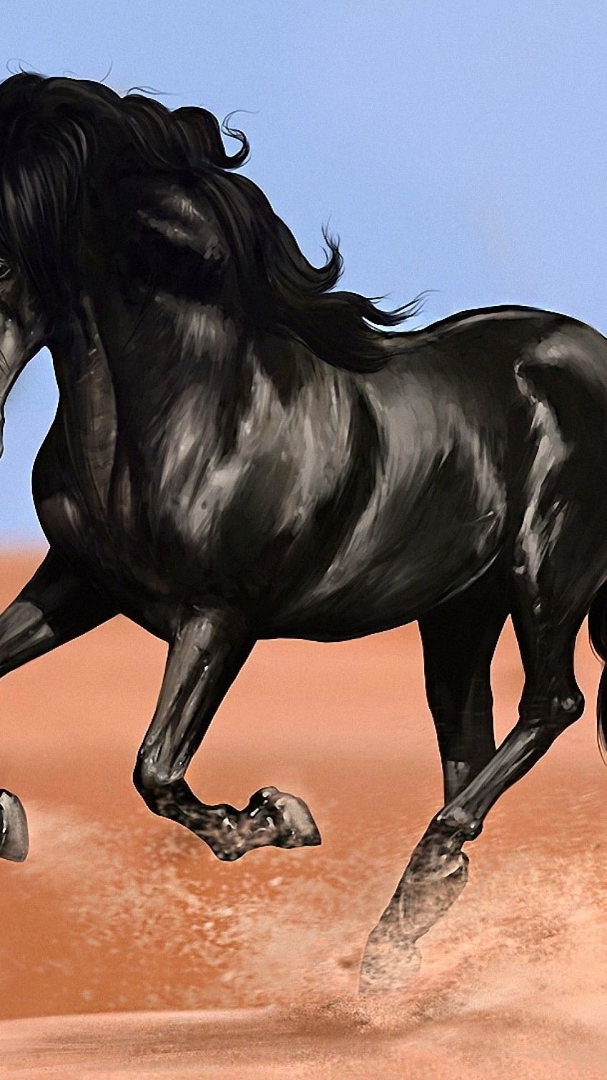 Black Horse Running :: Wallpaper | Horse wallpaper, Horses, Beautiful horse  pictures