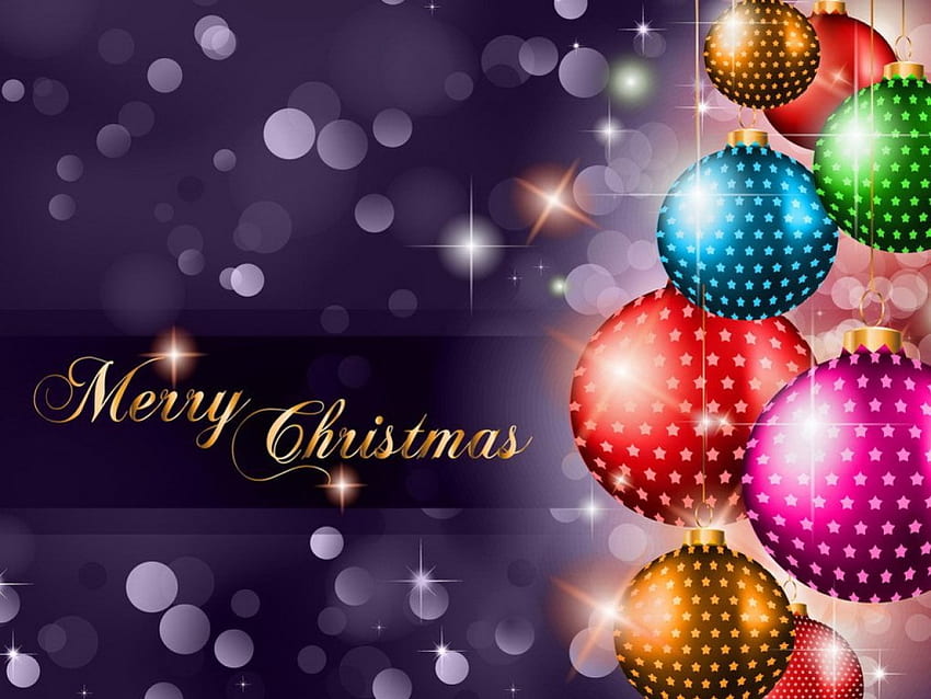 Latar belakang Natal, penuh warna, suasana hati, bola, indah, bagus, latar belakang, liburan, cantik, natal, indah, tahun baru Wallpaper HD