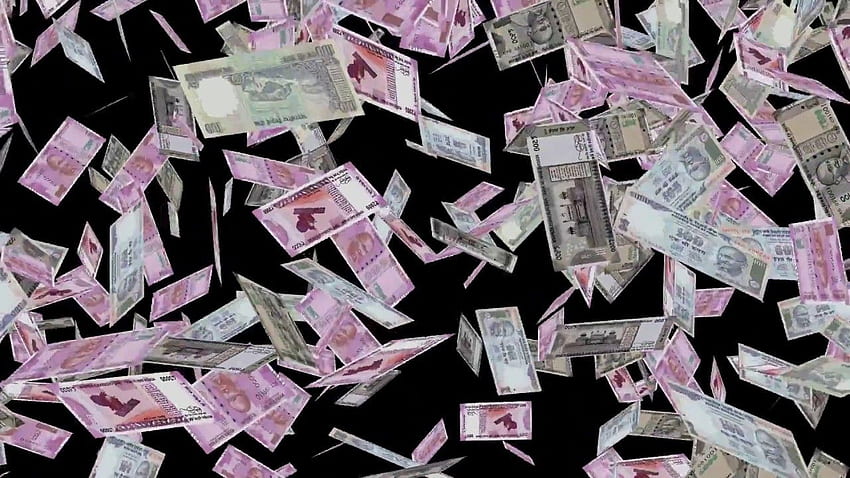 पैसे की बरिश पैसा. Indische Rupien-Währung. Geld fallender Hintergrund. Geld Affirmationsvideos, Geld regnen HD-Hintergrundbild