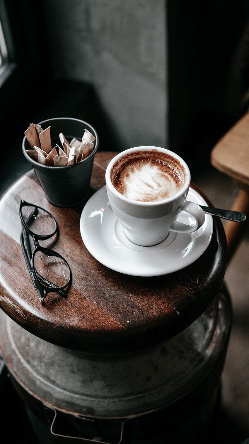 Coffee, Table, Cup, Glasses Iphone 8 7 HD phone wallpaper