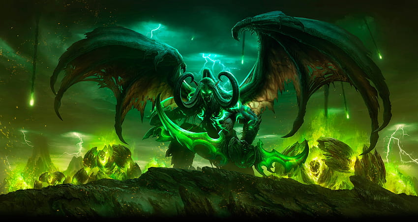 Illidan Stormrag, World of Warcraft: Legion, ปีศาจ, เกมออนไลน์ วอลล์เปเปอร์ HD