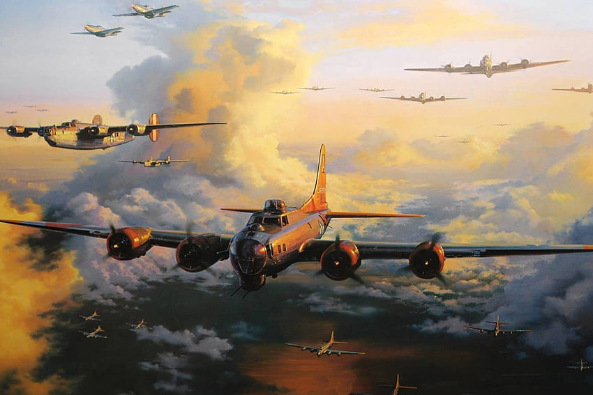 Aircraft military bomber world war ii, WW2 Art HD wallpaper