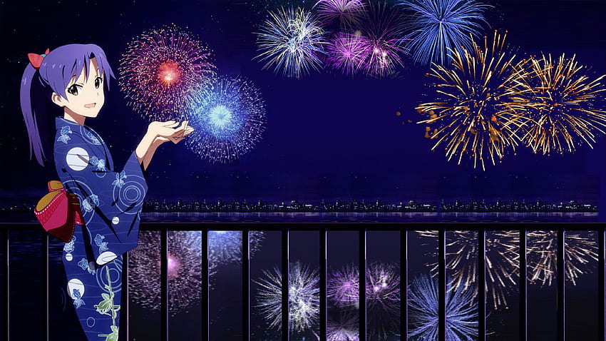 Anime Girl And Fireworks, Happy New Year Anime HD wallpaper | Pxfuel