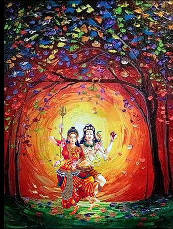 AOMACA Posters for Room Aesthetic Shiva Parvati Painting India | Ubuy