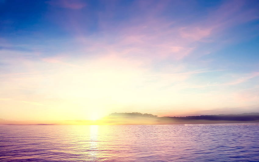 Nature, Water, Sunset, Lake, Island, Islet HD wallpaper