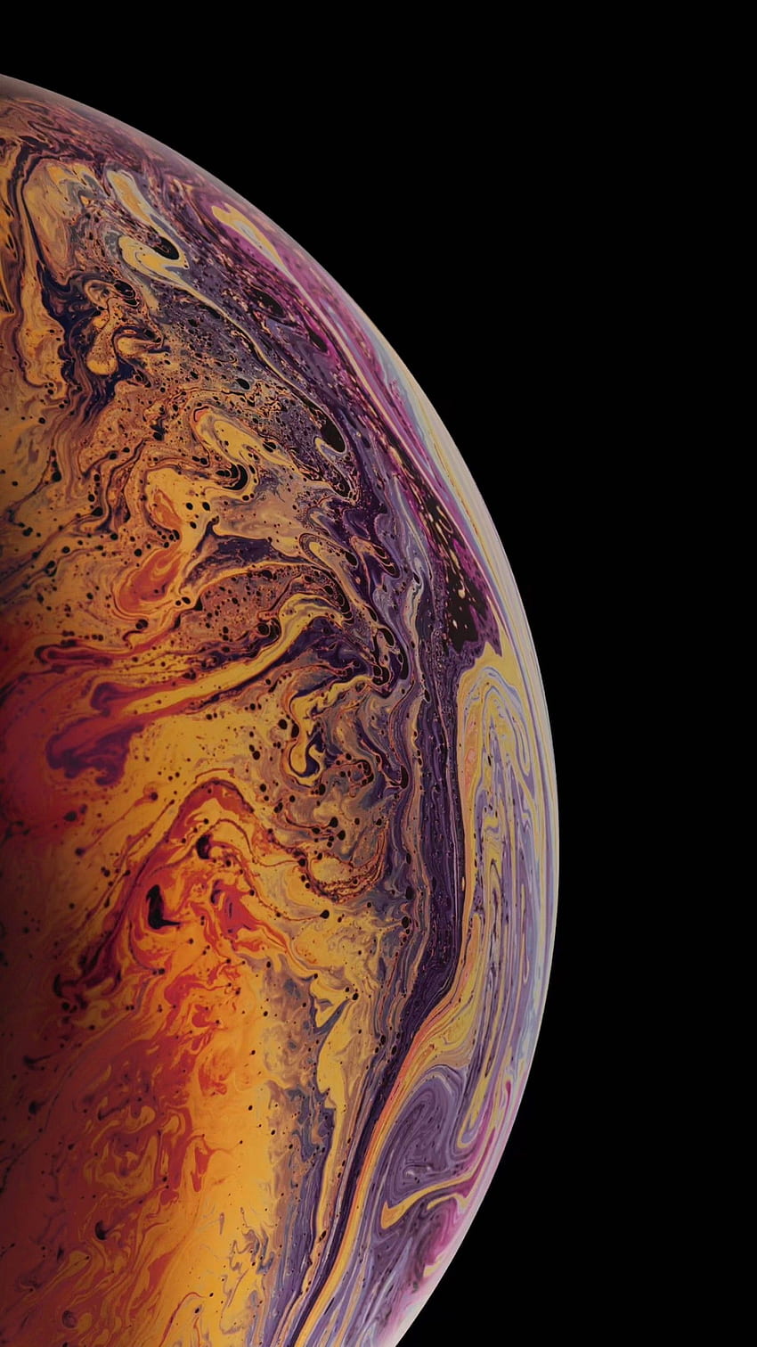 iPhone XS, gold, , OS, Gold Planet HD phone wallpaper
