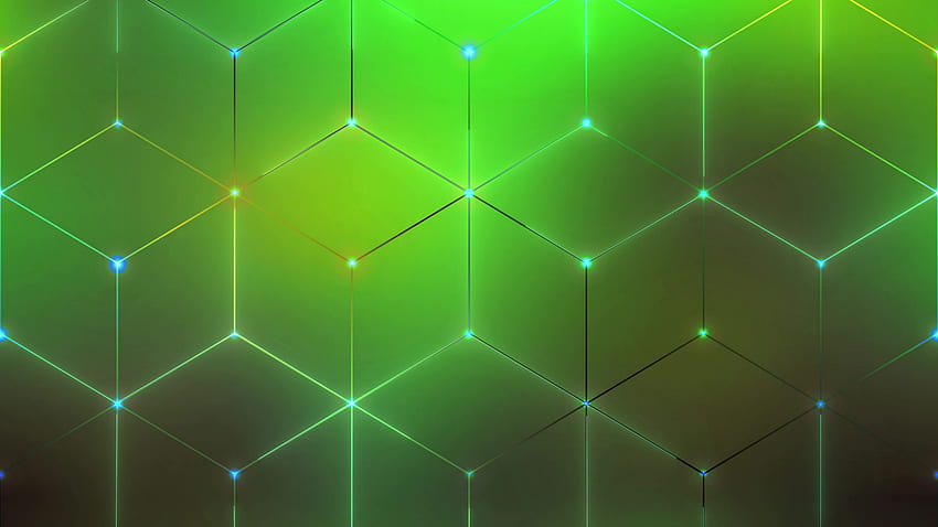 Linhas de grade - RGB ao vivo, grade verde papel de parede HD