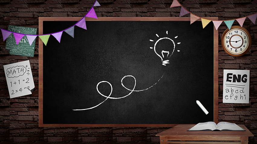 Animation Of Creative School Blackboard - School Blackboard Background HD wallpaper