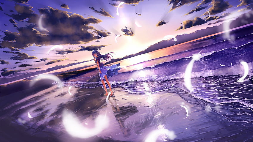 Aggregate more than 75 anime beach background sunset best -  highschoolcanada.edu.vn