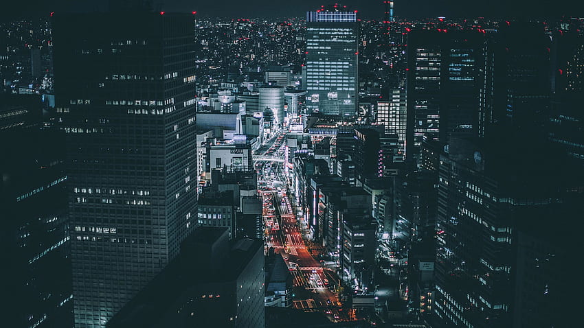 Tokyo Night 1440P резолюция, Токио Skyline HD тапет