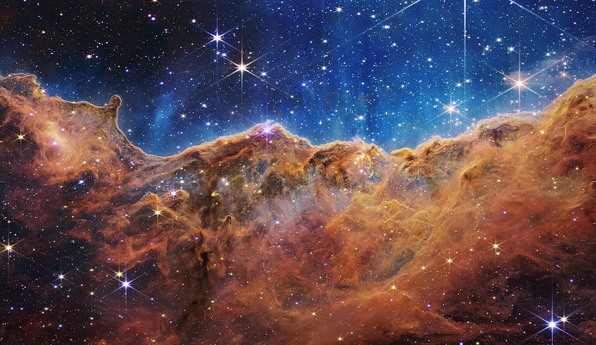 La nebulosa de Carina: nuevo a todo color del telescopio espacial James Webb revelado por la NASA (en ). : Espacio R, Espacio de resolución de 16K fondo de pantalla