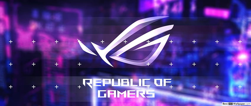 ROG Republic of Gamers Logo Cyberpunk HD 4K Wallpaper #3.3180