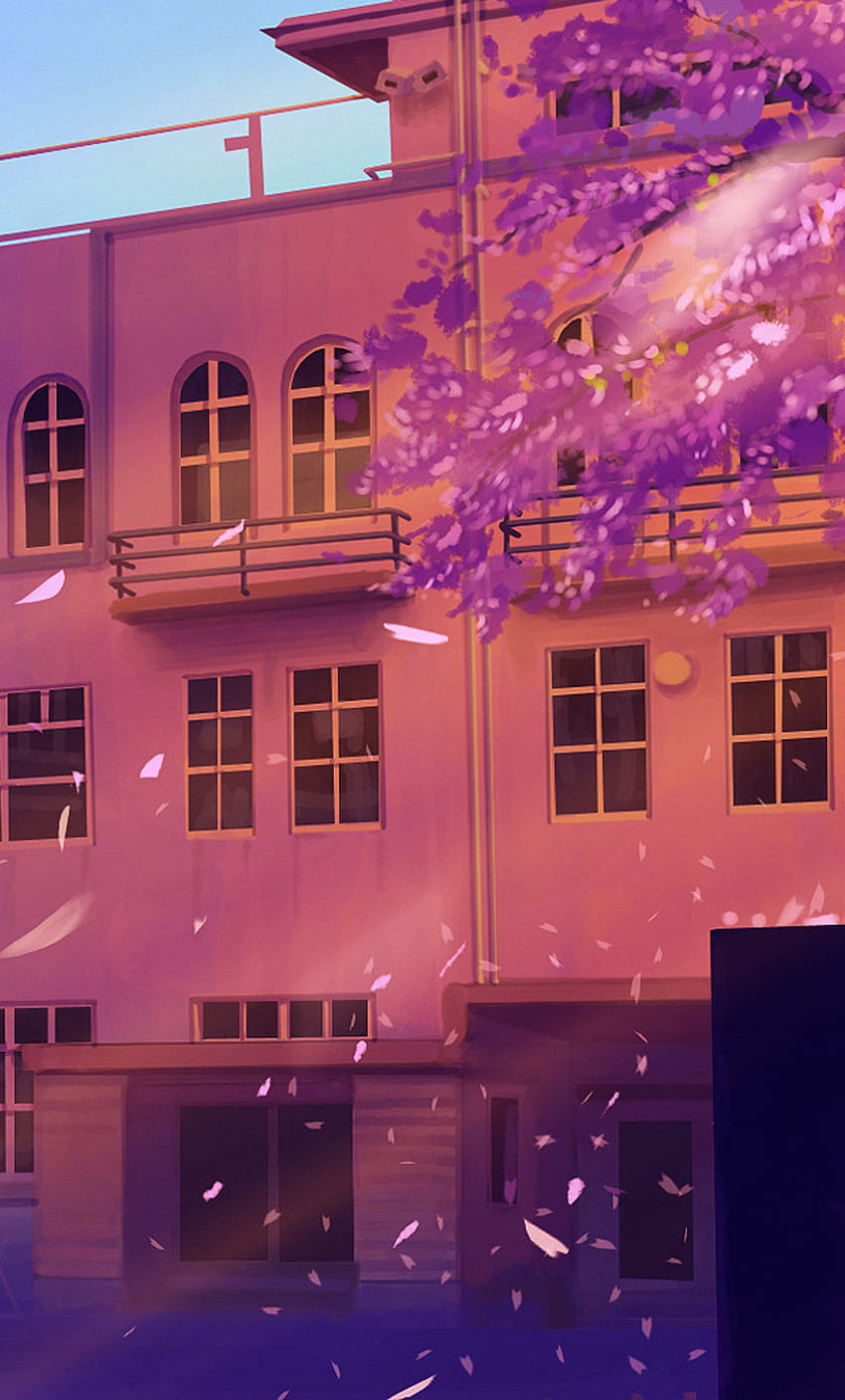 Anime School Artwork iPhone , , Background, and , Anime School Building HD phone wallpaper