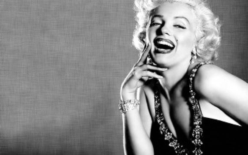 Marilyn Monroe, modelka, czarno-biała, Marilyn, piosenkarka, diva, aktorka Tapeta HD